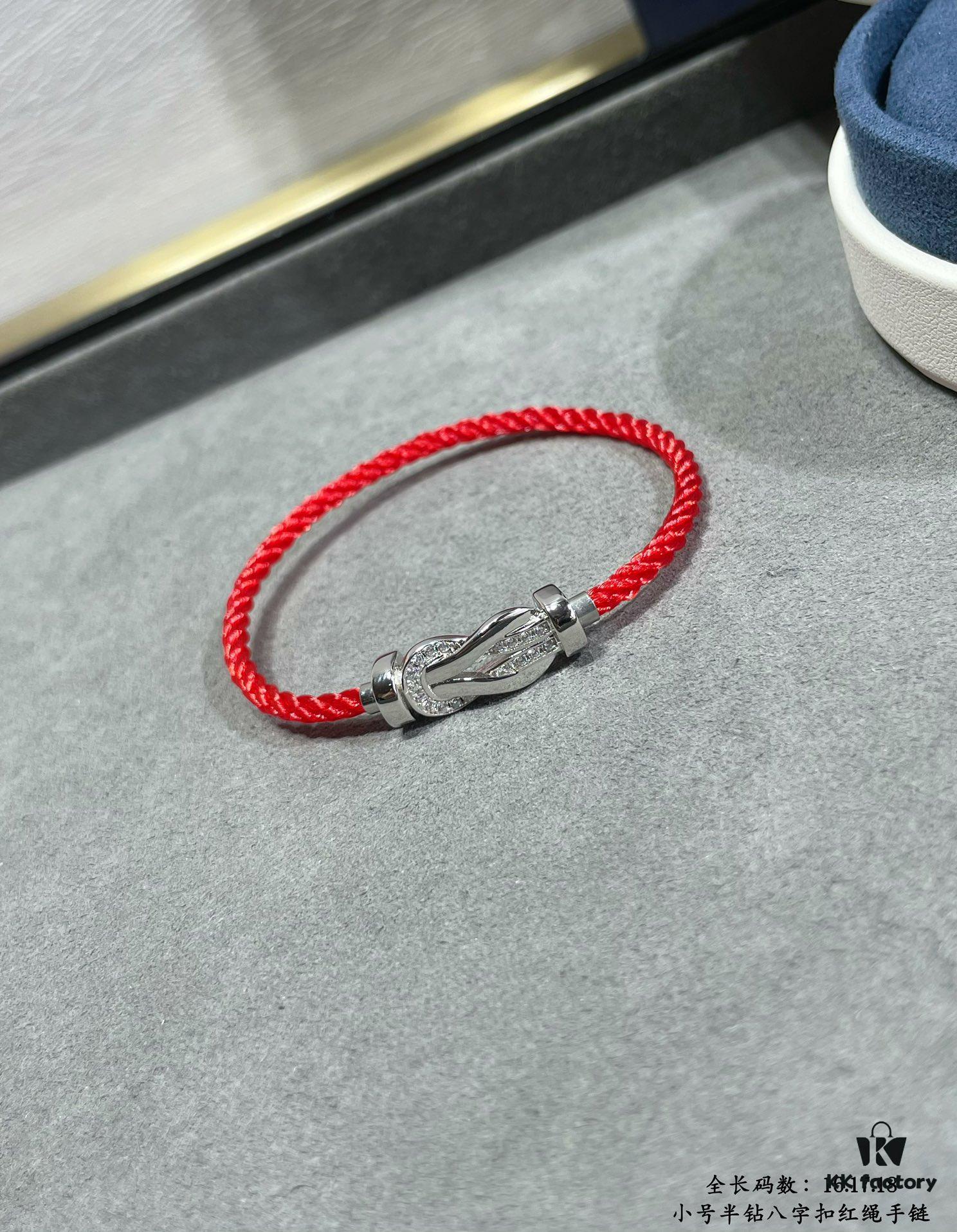 692ff71499f2d84055c8e03a New Arrival Fred-inspired Small Full Diamond Infinity Red String Bracelet, Luxury 18K Gold Plated, Precision Micro-pavé, Must-have Fashion Accessory for Trendsetters
