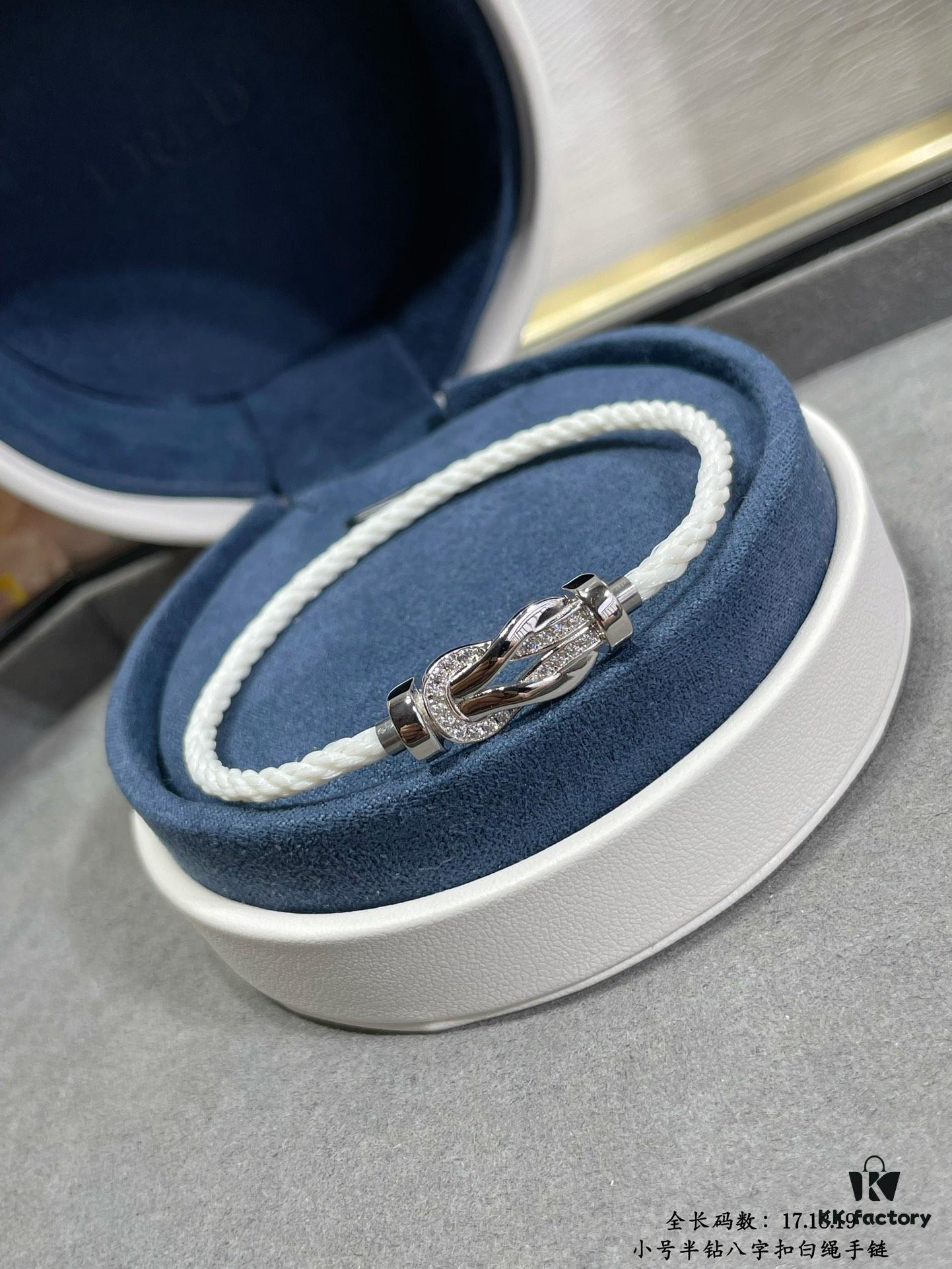 692ff71799f2d84055c8e03c New Arrival❤️ Fred-inspired Small Half-diamond Infinity Knot White Rope Bracelet👉🏻 Luxury Fashion Exquisite 💠⭐️ High-end Customized – Thickened 18K Gold Plated Craft, Precision Micro-inlay, Must-have for Influencers and Trendsetters