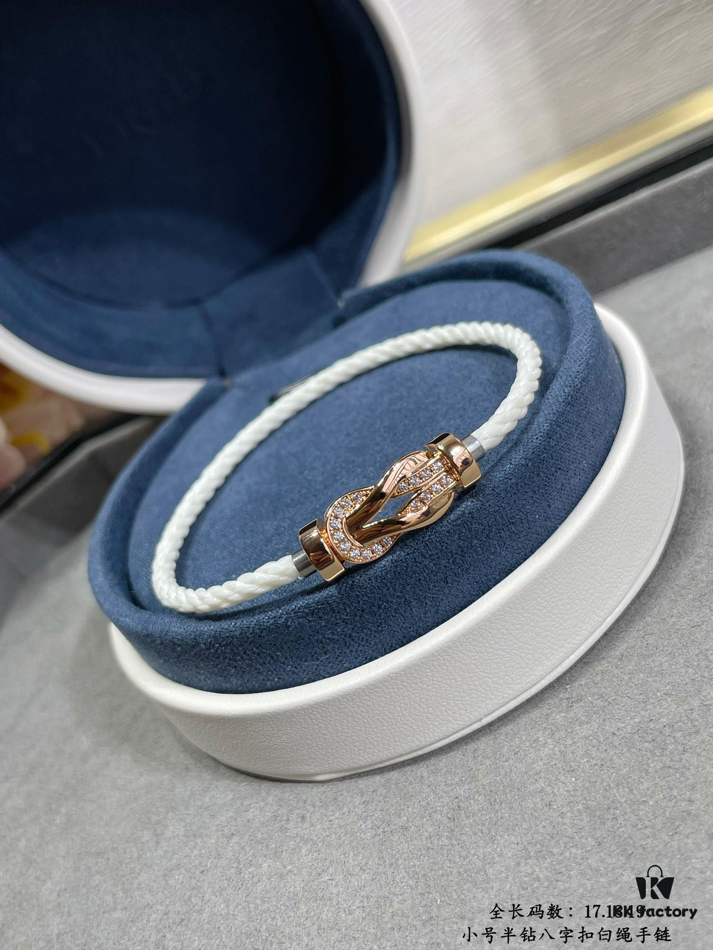 692ff71899f2d84055c8e03d New Arrival❤️ Fred-inspired Small Half-diamond Infinity Knot White Rope Bracelet👉🏻 Luxury Fashion Exquisite 💠⭐️ High-end Customized – Thickened 18K Gold Plated Craft, Precision Micro-inlay, Must-have for Influencers and Trendsetters