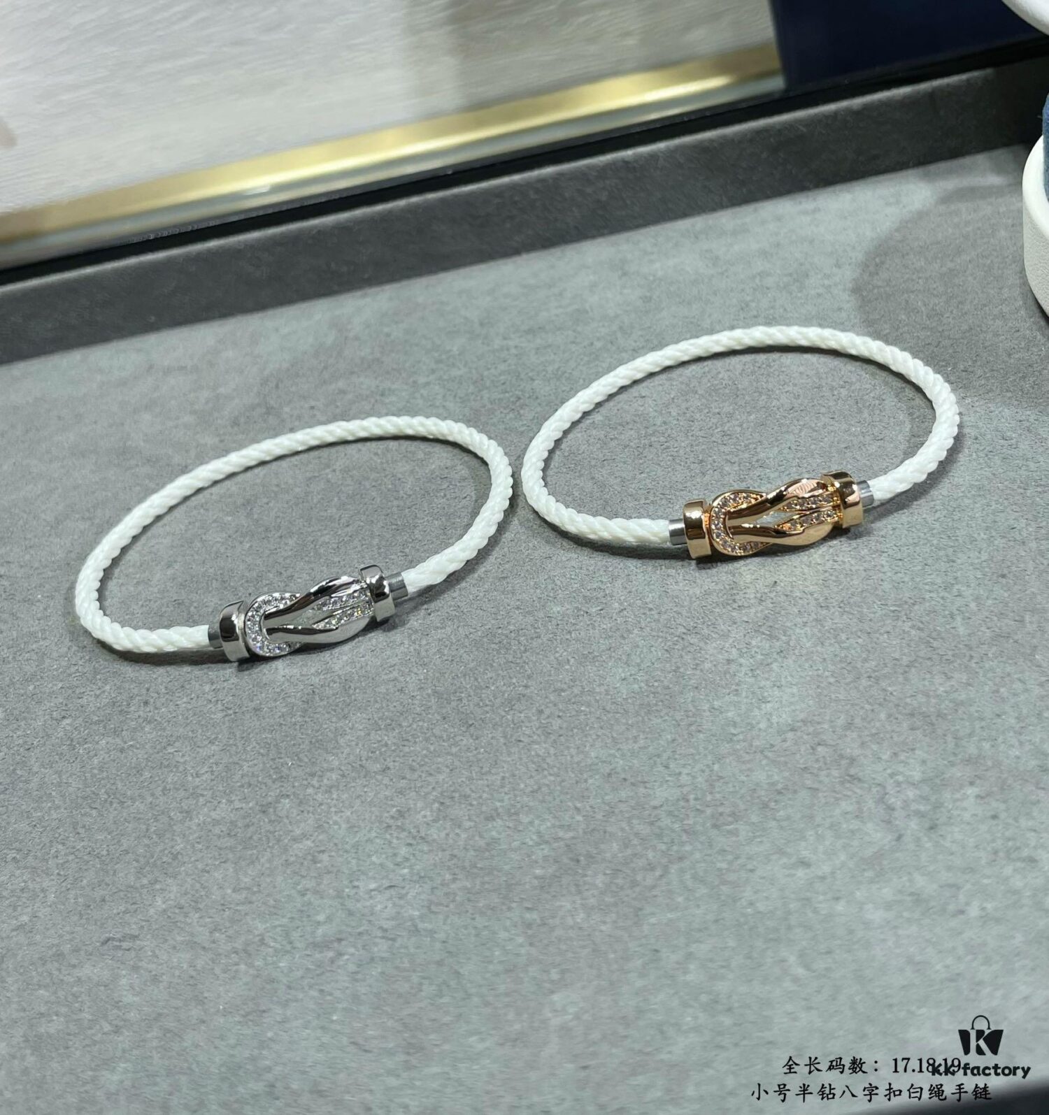 692ff71a99f2d84055c8e03e New Arrival❤️ Fred-inspired Small Half-diamond Infinity Knot White Rope Bracelet👉🏻 Luxury Fashion Exquisite 💠⭐️ High-end Customized – Thickened 18K Gold Plated Craft, Precision Micro-inlay, Must-have for Influencers and Trendsetters