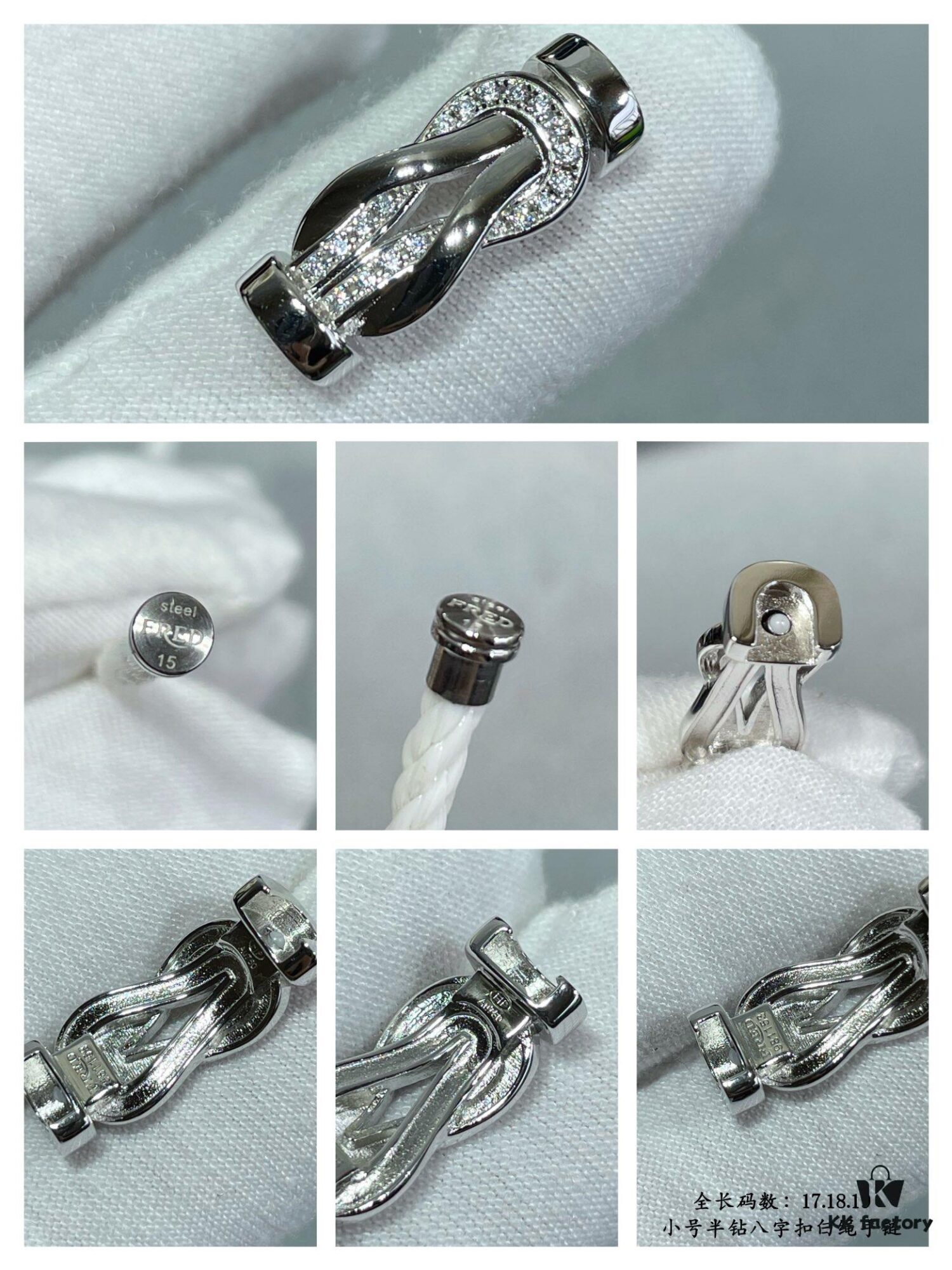 692ff71b99f2d84055c8e03f New Arrival❤️ Fred-inspired Small Half-diamond Infinity Knot White Rope Bracelet👉🏻 Luxury Fashion Exquisite 💠⭐️ High-end Customized – Thickened 18K Gold Plated Craft, Precision Micro-inlay, Must-have for Influencers and Trendsetters