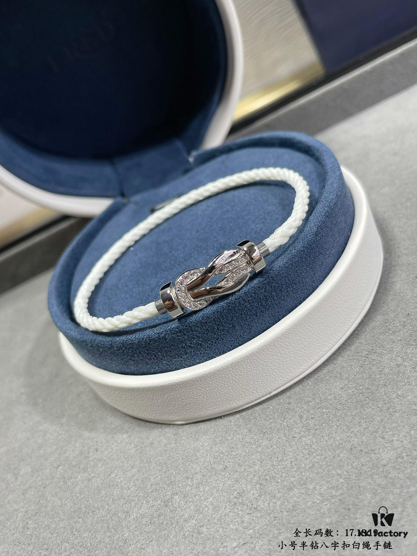 692ff71e99f2d84055c8e040 New Arrival❤️ Fred-inspired Small Half-diamond Infinity Knot White Rope Bracelet👉🏻 Luxury Fashion Exquisite 💠⭐️ High-end Customized – Thickened 18K Gold Plated Craft, Precision Micro-inlay, Must-have for Influencers and Trendsetters