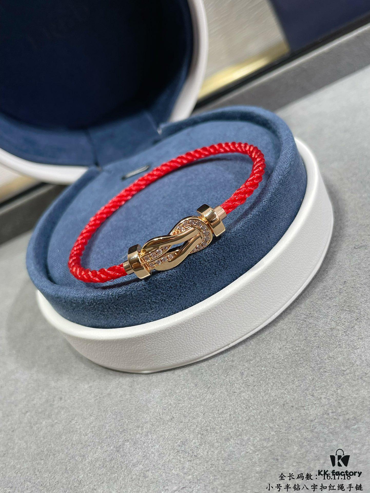 692ff71f99f2d84055c8e042 New Arrival Fred-inspired Small Full Diamond Infinity Red String Bracelet, Luxury 18K Gold Plated, Precision Micro-pavé, Must-have Fashion Accessory for Trendsetters