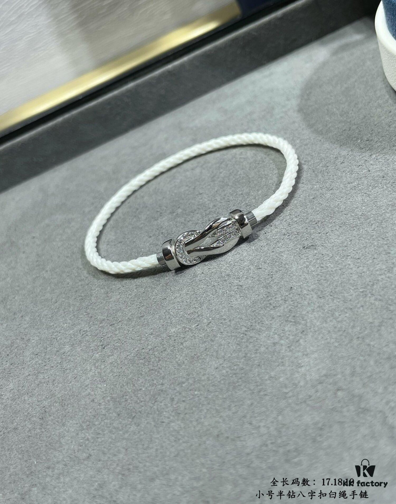692ff72099f2d84055c8e043 New Arrival❤️ Fred-inspired Small Half-diamond Infinity Knot White Rope Bracelet👉🏻 Luxury Fashion Exquisite 💠⭐️ High-end Customized – Thickened 18K Gold Plated Craft, Precision Micro-inlay, Must-have for Influencers and Trendsetters