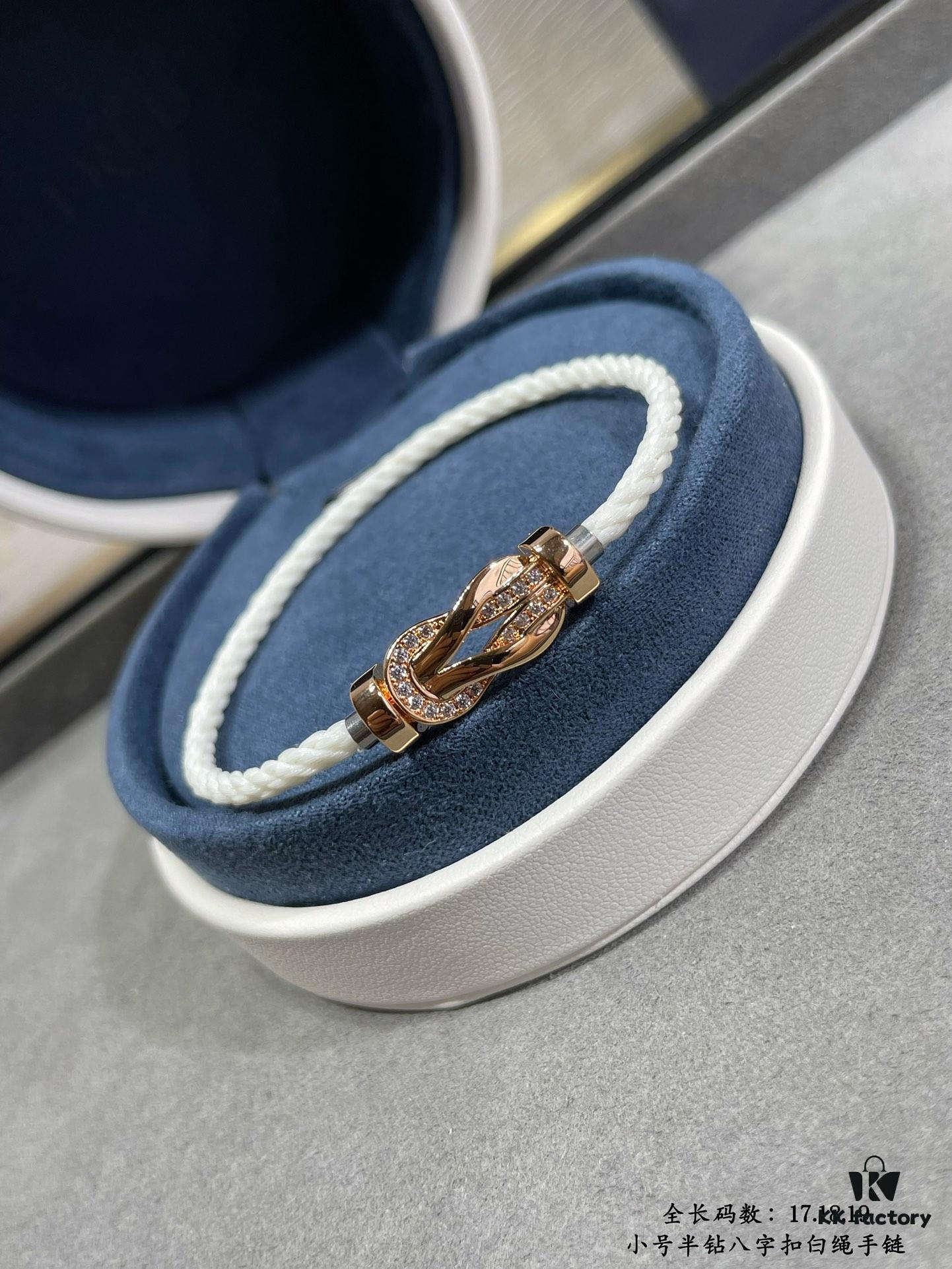692ff72199f2d84055c8e044 New Arrival❤️ Fred-inspired Small Half-diamond Infinity Knot White Rope Bracelet👉🏻 Luxury Fashion Exquisite 💠⭐️ High-end Customized – Thickened 18K Gold Plated Craft, Precision Micro-inlay, Must-have for Influencers and Trendsetters