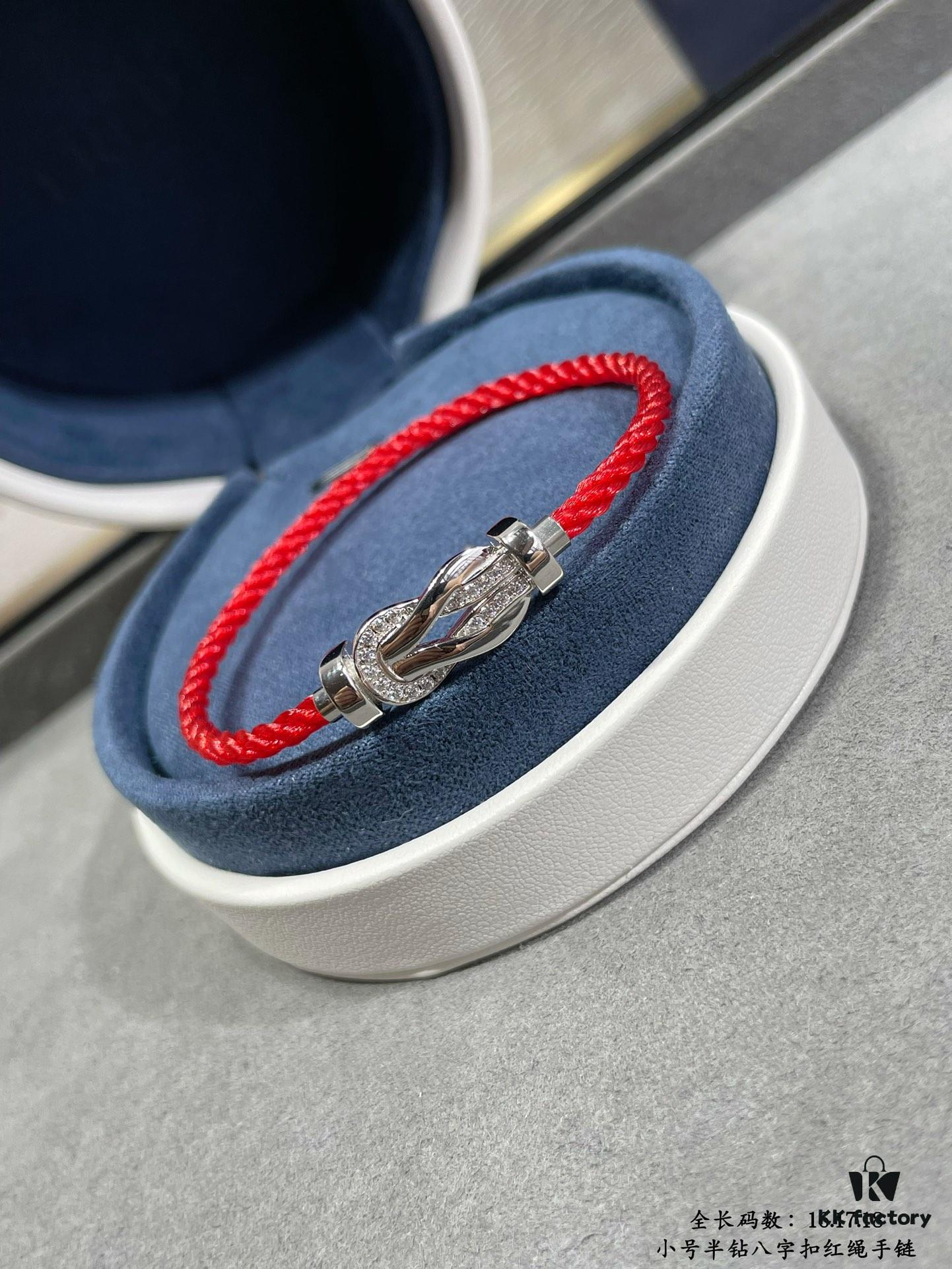 692ff72499f2d84055c8e046 New Arrival Fred-inspired Small Full Diamond Infinity Red String Bracelet, Luxury 18K Gold Plated, Precision Micro-pavé, Must-have Fashion Accessory for Trendsetters