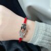 Black and White Combo, Large Horse Hoof Clasp for Hand Reference