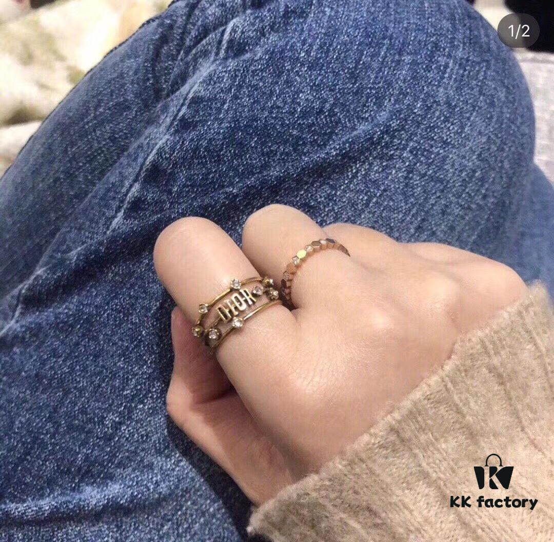 Dior Popular Ring Brass Crystal Ring