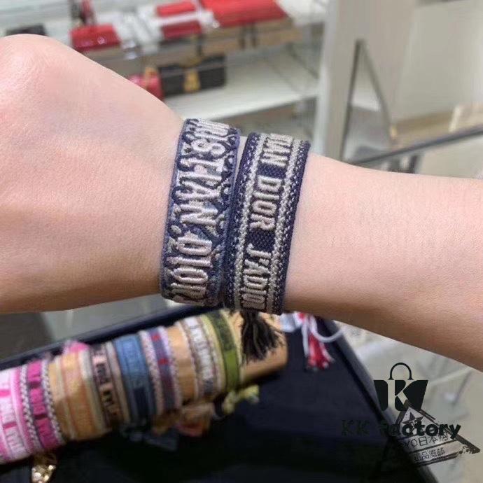 692ff75999f2d84055c8e0ab Dior Knitted Adjustable Tassel Bracelet – Authentic Embroidered Design, Not Printed, Matching Original Retail Version