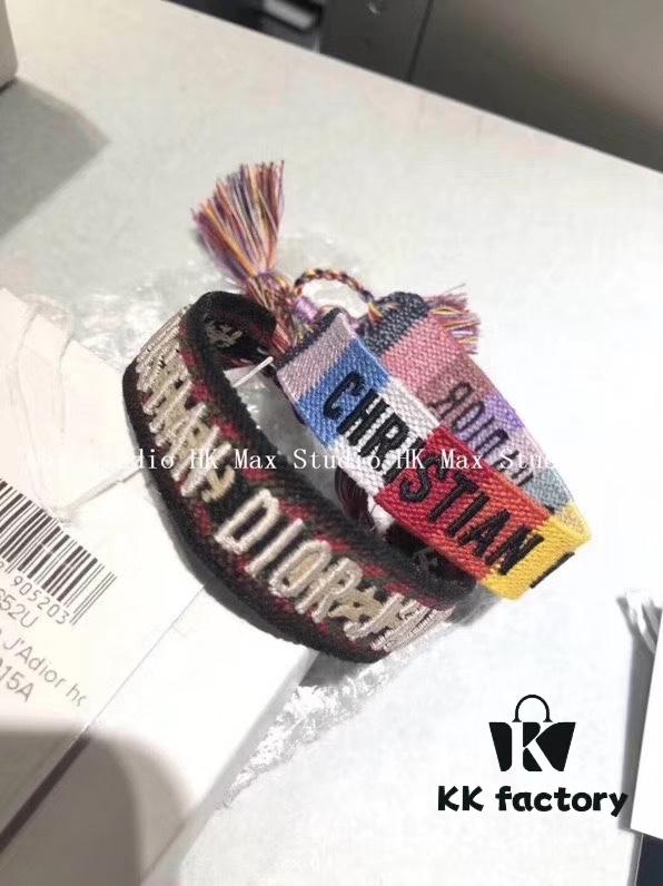 692ff75b99f2d84055c8e0ad Dior Knitted Adjustable Tassel Bracelet – Authentic Embroidered Design, Not Printed, Matching Original Retail Version