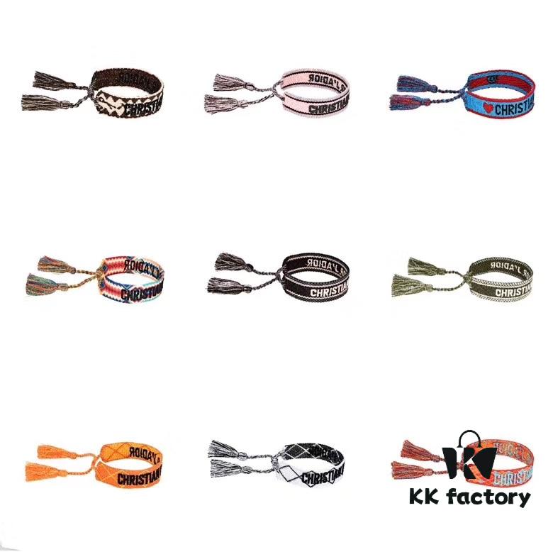 692ff75b99f2d84055c8e0b0 Authentic Photos High Version Dior DIOR Woven Adjustable Tassel Bracelet Bangle Cuff All Colors Available Latest Trend Stackable Cool Unisex Couple's Design