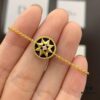 692ff76c99f2d84055c8e0dc D!or Compass Bracelet - Rose des Vents Collection, 18K Real Gold Plated with Diamond and Silver Base, Featuring Turquoise, Lapis Lazuli, White Shell, and Pink Crystal Options