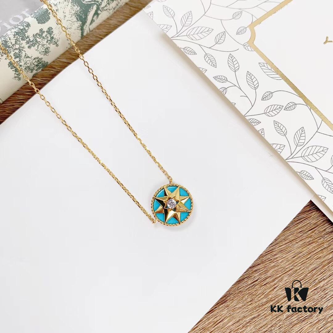 692ff76e99f2d84055c8e0e1 Dior Classic Lucky Star Eight-Pointed Compass Necklace, Exquisitely Crafted in Sterling Silver with Genuine Gold Plating and Zirconia