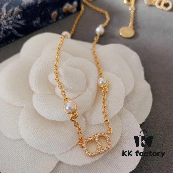 692ff77b99f2d84055c8e102 Dior【CD Necklace + Bracelet + Stud Earrings】Set (with Original Packaging, Free Shipping)