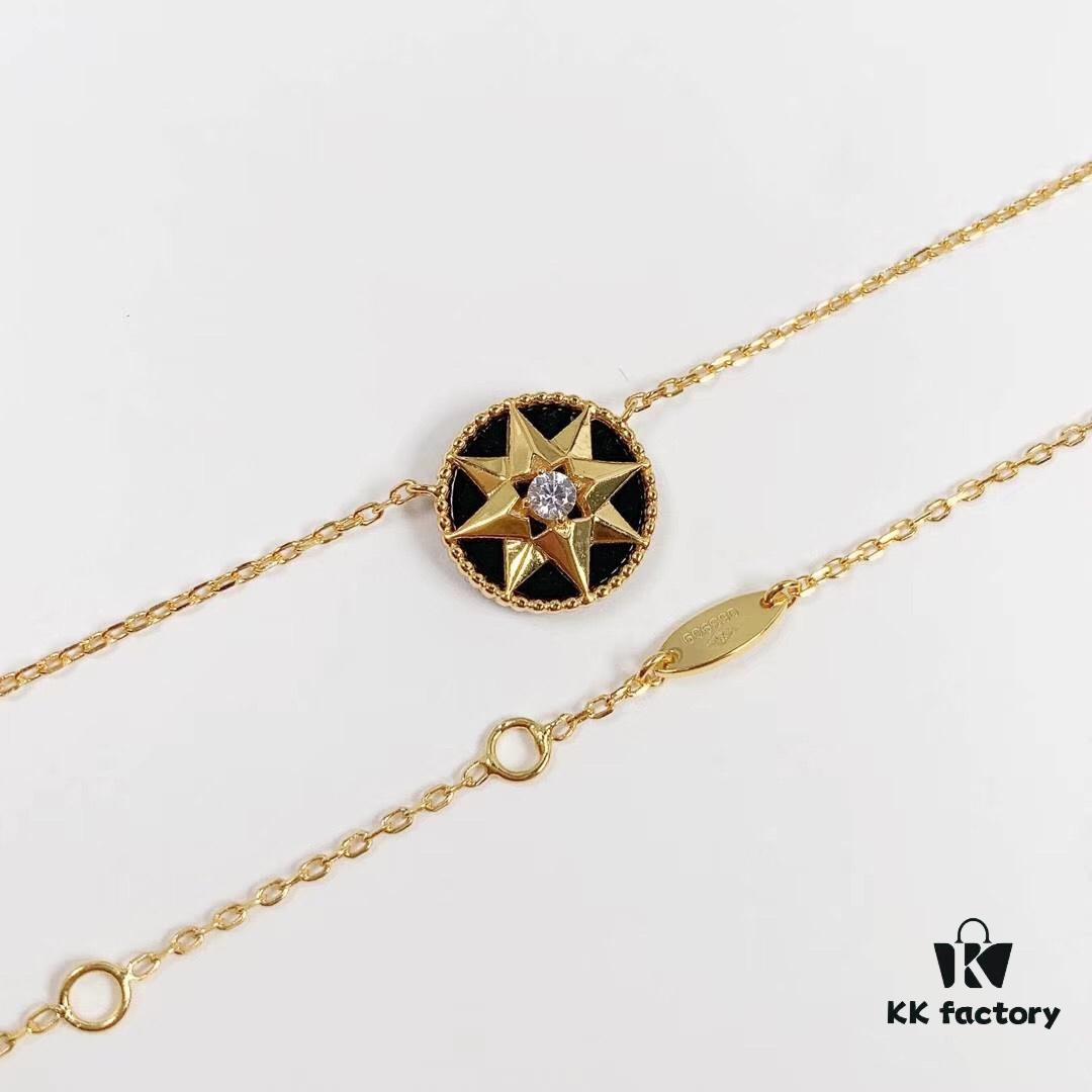 692ff79999f2d84055c8e143 Dior Limited Edition Compass Necklace (Onyx) (Sterling Silver with Gold Plating)