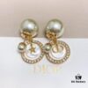 DIOR 2020 New Arrival ✨ Tribales CD White Mother-of-Pearl Pearl Stud Earrings