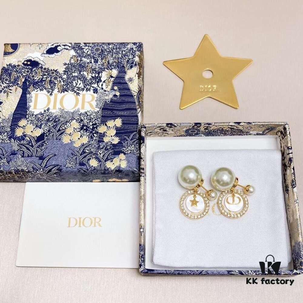 692ff7af99f2d84055c8e16b DIOR 2020 New Arrival ✨ Tribales CD White Mother-of-Pearl Pearl Stud Earrings