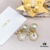 DIOR 2020 New Arrival ✨ Tribales CD White Mother-of-Pearl Pearl Stud Earrings