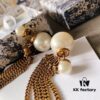 Dior Vintage Distressed Tassel Pearl Earrings