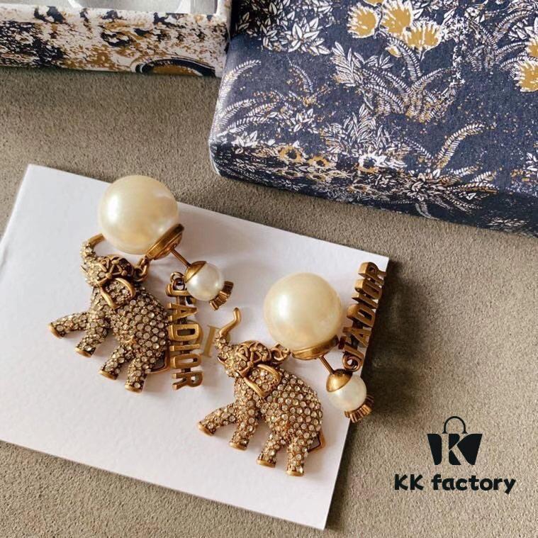 692ff7d199f2d84055c8e1a5 Dior Vintage Elephant Earrings, Sold Individually