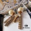 692ff7d899f2d84055c8e1b3 Dior Vintage Double Plate Pearl and Rhinestone Earrings