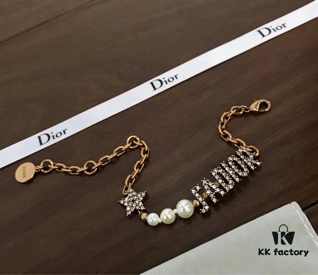 692ff7ec99f2d84055c8e1d4 Jadior Letter Bracelet with Full Diamond Design, Pearl and Metal Accents, Adjustable Length for All Wrist Sizes