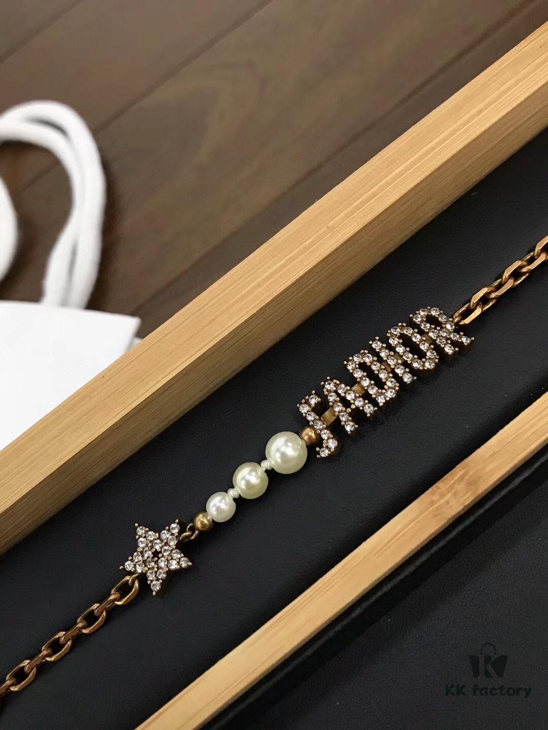 692ff7fb99f2d84055c8e1e3 Jadior Letter Bracelet with Full Diamond Design, Pearl and Metal Accents, Adjustable Length for All Wrist Sizes