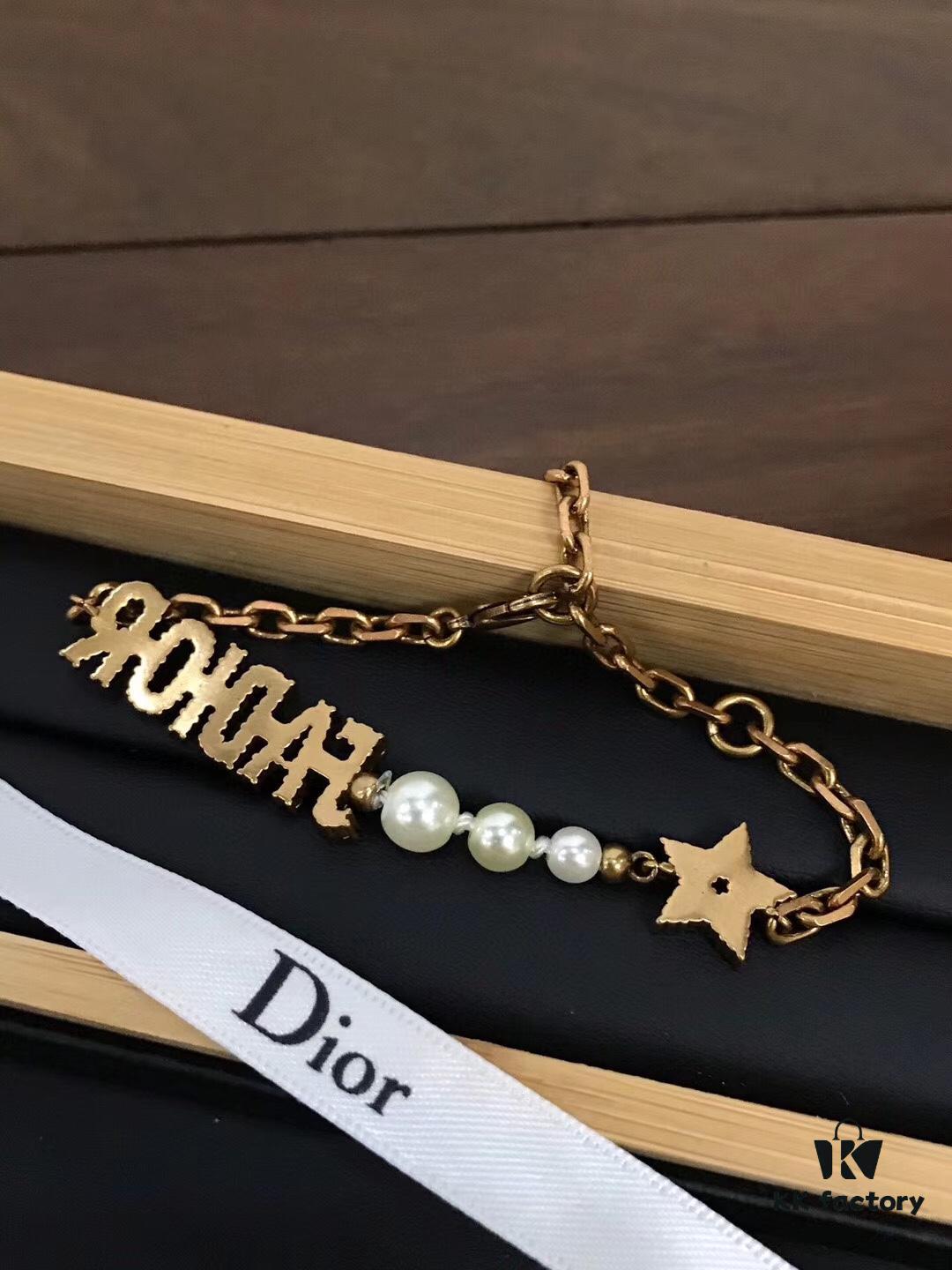 692ff81599f2d84055c8e208 Jadior Letter Bracelet with Full Diamond Design, Pearl and Metal Accents, Adjustable Length for All Wrist Sizes
