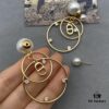 692ff81799f2d84055c8e20a Dior Pearl CD Earrings with Intersecting Large and Small Hoop Design, Adorable and Elegant, Delicately Ethereal