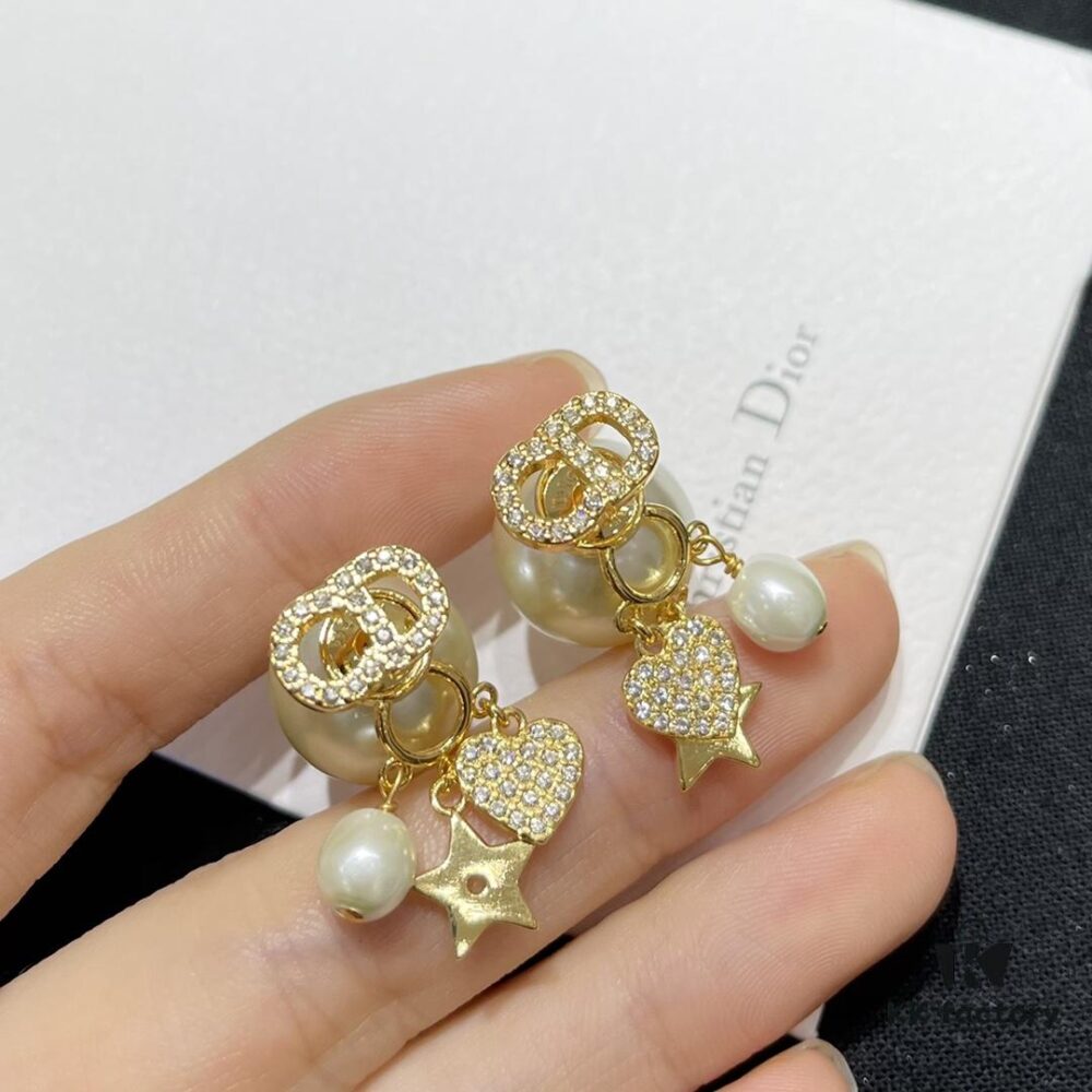 692ff82b99f2d84055c8e22a Dior Earrings, Heart and Star Stud Earrings