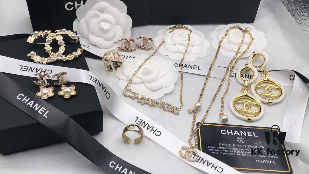 692ff82f99f2d84055c8e232 2021 Dior Chanel Autumn/Winter New Arrival Earrings, Necklace, Bracelet, Ring, 1:1 Authentic Replica with Engraved Logo, Brass Material with Sterling Silver Pin