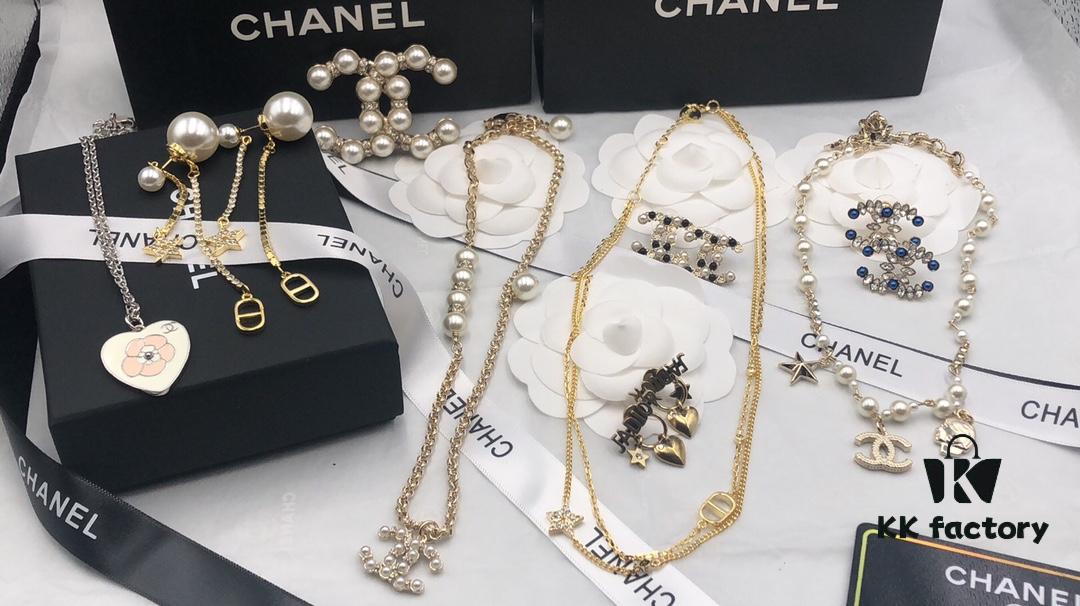 692ff83199f2d84055c8e237 2021 Dior Chanel Autumn/Winter New Arrival Earrings, Necklace, Bracelet, Ring, 1:1 Authentic Replica with Engraved Logo, Brass Material with Sterling Silver Pin