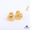 692ff83499f2d84055c8e23b Dior Rose des Vents Collection - 18K Gold Plated Real Diamond Stud Earrings, Two Colors Available: Gold with White Shell, Rose Gold with Pink Opal