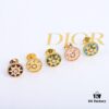 692ff83499f2d84055c8e23d Dior Rose des Vents Collection - 18K Gold Plated Real Diamond Stud Earrings, Two Colors Available: Gold with White Shell, Rose Gold with Pink Opal