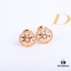 692ff83599f2d84055c8e23e Dior Rose des Vents Collection - 18K Gold Plated Real Diamond Stud Earrings, Two Colors Available: Gold with White Shell, Rose Gold with Pink Opal