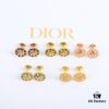 692ff83699f2d84055c8e23f Dior Rose des Vents Collection - 18K Gold Plated Real Diamond Stud Earrings, Two Colors Available: Gold with White Shell, Rose Gold with Pink Opal