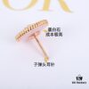 692ff83799f2d84055c8e241 Dior Rose des Vents Collection - 18K Gold Plated Real Diamond Stud Earrings, Two Colors Available: Gold with White Shell, Rose Gold with Pink Opal