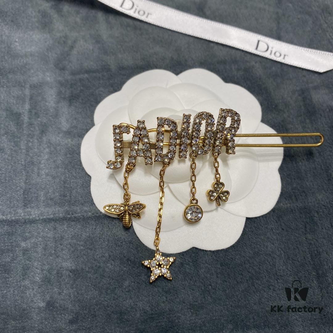 692ff86899f2d84055c8e28a Bee-inspired Dior-style Tassel Drop Hair Clip, Brass Material