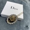 692ff86a99f2d84055c8e28e Dior Oval-Shaped Hair Clip with Sparkling Zircon-Circled Frame and Hollowed Letter Design