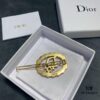 692ff86b99f2d84055c8e28f Dior Oval-Shaped Hair Clip with Sparkling Zircon-Circled Frame and Hollowed Letter Design