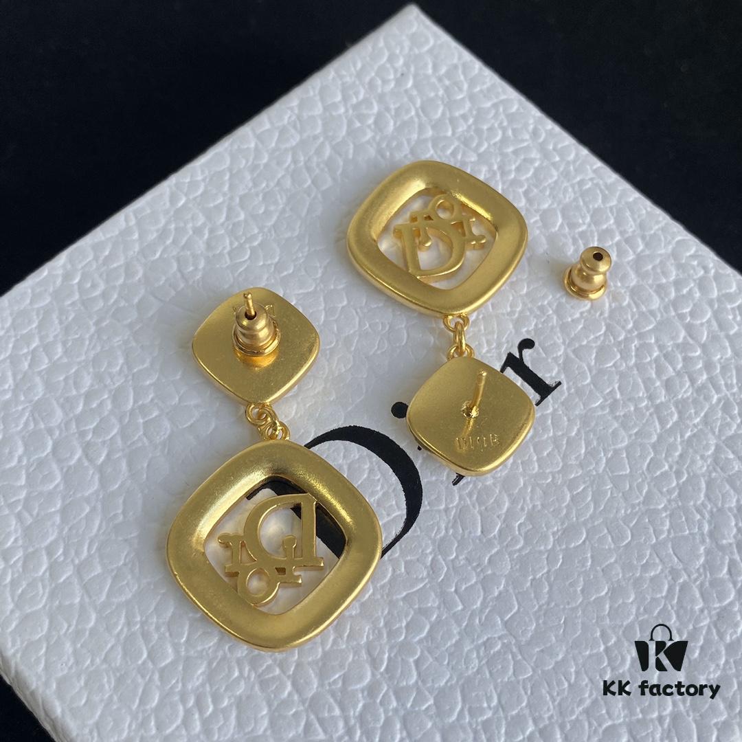 Dior New Logo Square Stud Earrings