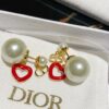 692ff89399f2d84055c8e2d3 Dior CD Valentine's Day Limited Edition Openwork Heart Necklace and Stud Earrings with Tomato Red Enamel