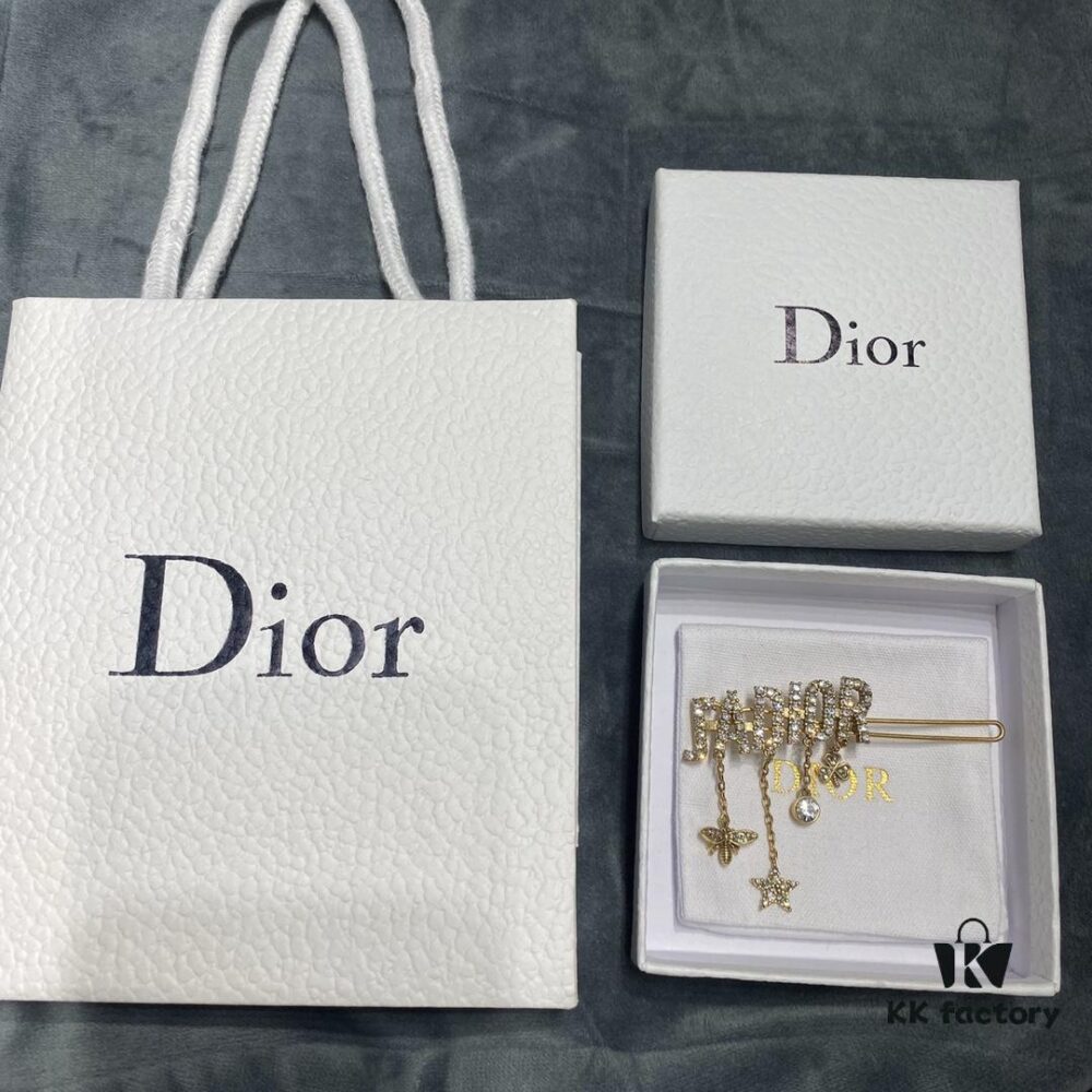 692ff8bd99f2d84055c8e313 Bee-inspired Dior-style Tassel Drop Hair Clip, Brass Material