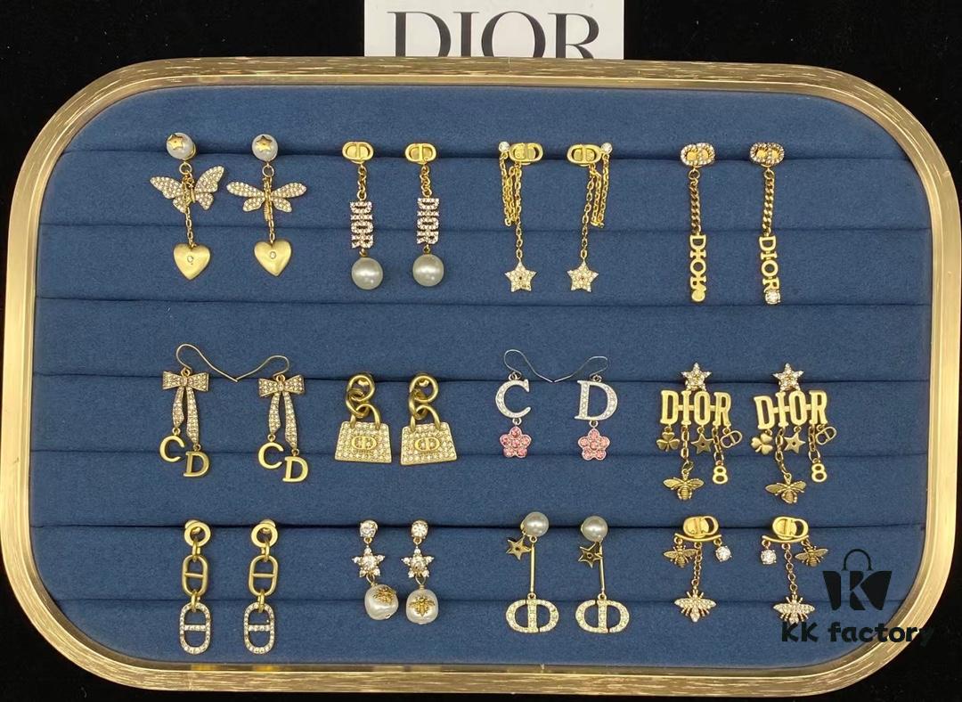 Dior Stud Earrings Collection Compilation