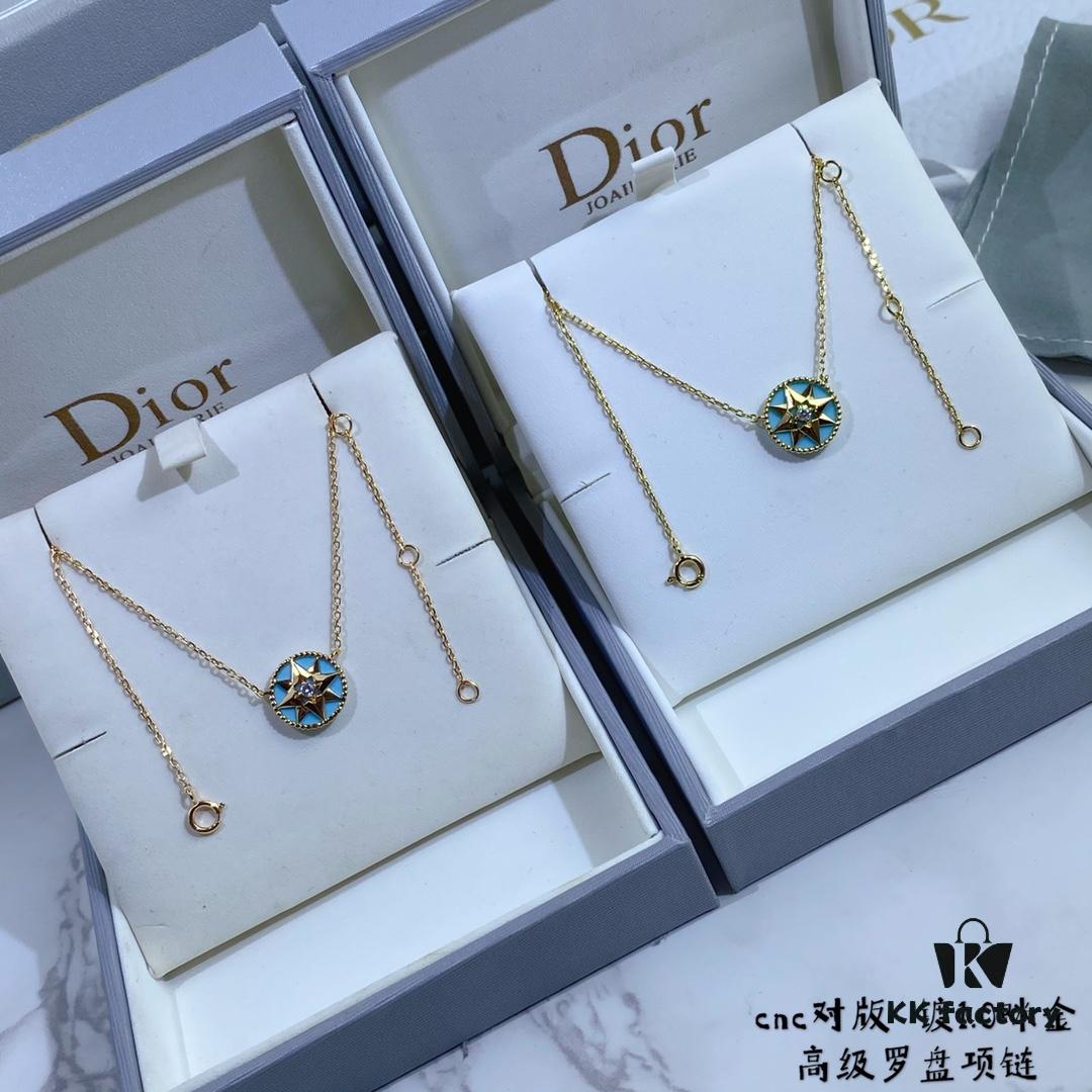 692ff8ce99f2d84055c8e32e Dior Compass Necklace 😊 Victoire de Castellane Reinterprets Mr. Dior's Lucky Star – the Eight-pointed Star – with a Wind Rose Design, Adorned with Intertwined Wheat Sheaves That Swing Playfully on the Chain, Alternating Between a Hardstone Face and a Wind Rose Face