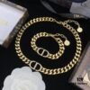 692ff8d899f2d84055c8e341 Dior New Style Letter Diamond-Paved Fashion Necklace and Bracelet
