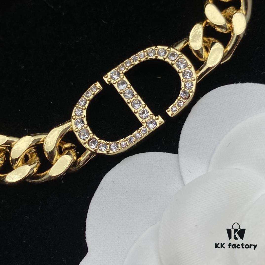 692ff8da99f2d84055c8e344 Dior New Style Letter Diamond-Paved Fashion Necklace and Bracelet
