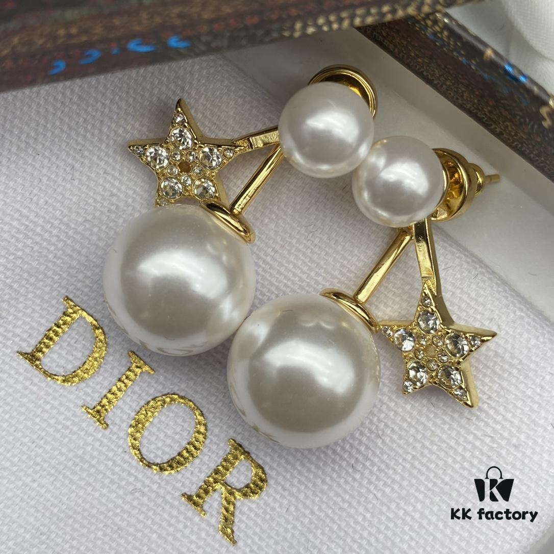692ff8e099f2d84055c8e34f Dior New Star Pearl Diamond-Paved Elegant Vintage Stud Earrings