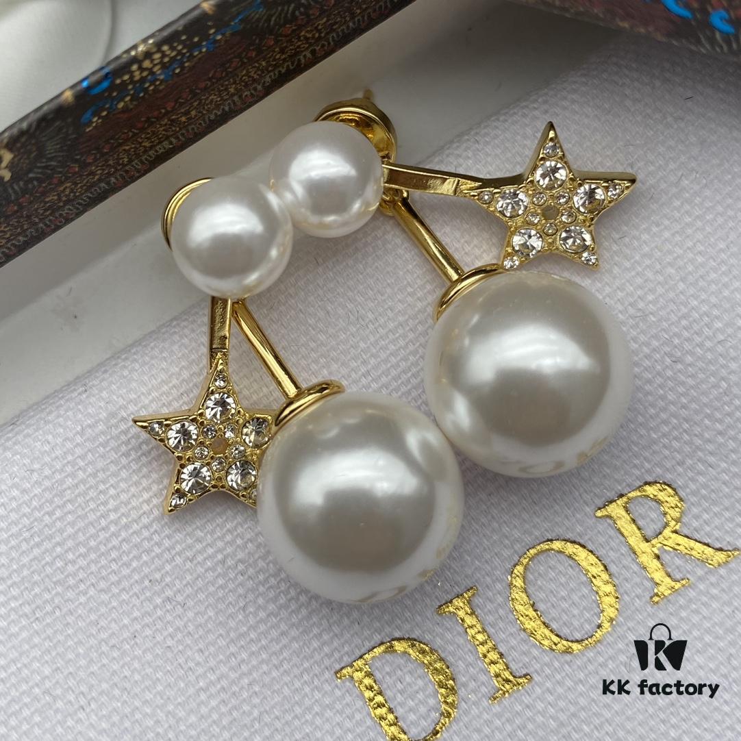 692ff8e099f2d84055c8e350 Dior New Star Pearl Diamond-Paved Elegant Vintage Stud Earrings