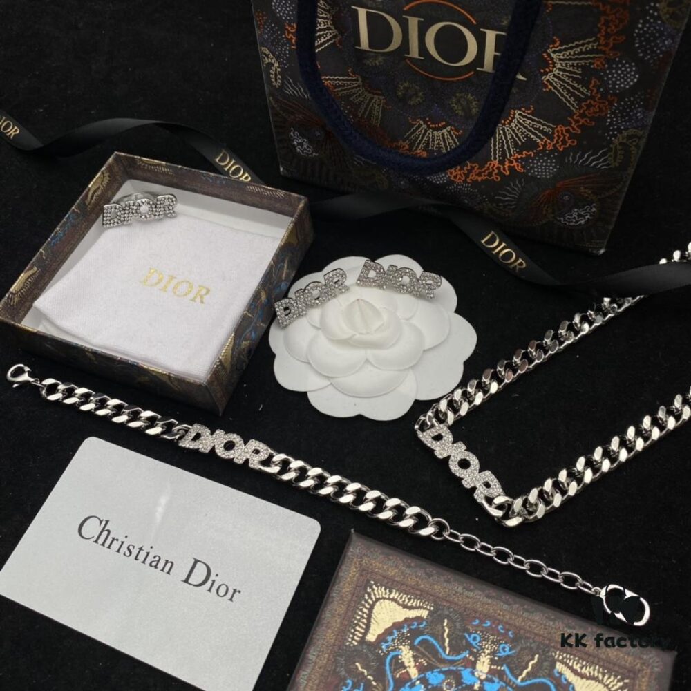 692ff8e499f2d84055c8e356 Dior Diamond-Studded Fashion Set with DIOR Lettering